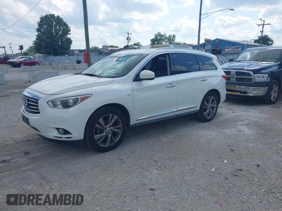 2014 Infiniti QX60 z VIN 5N1AL0MM8EC534325, wystawiony jako IAAI lot #42743994 z przebiegiem 90 233 mil mil oraz . Historia ofert i sprzedaży dostępna na DreamBid. Obrazek 2.