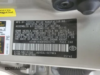 2015 Toyota Camry XLE с VIN 4T4BF1FK9FR505219, выставлен на аукционе Copart как лот 51207665 с пробегом 111 792 миль миль и Списание • Salvage title. История ставок и продаж доступна на DreamBid. Изображение 12.