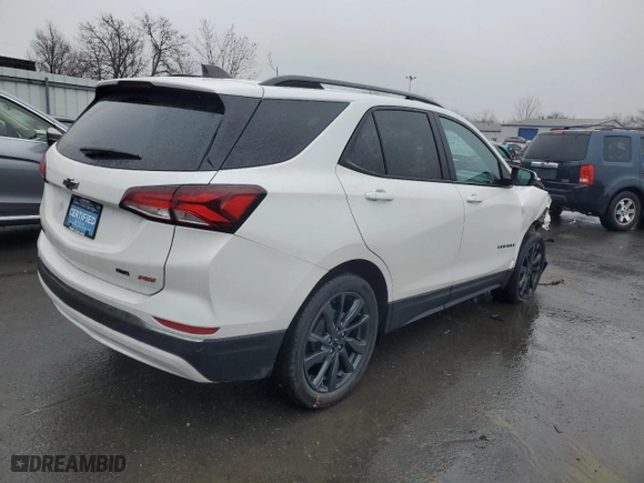2022 Chevrolet Equinox RS with VIN 3GNAXWEV5NS105793, listed as a Copart auction lot 43912605 with 3,886 mi miles and Salvage Title. Bid and sale history available at carsss.com. Image 3.