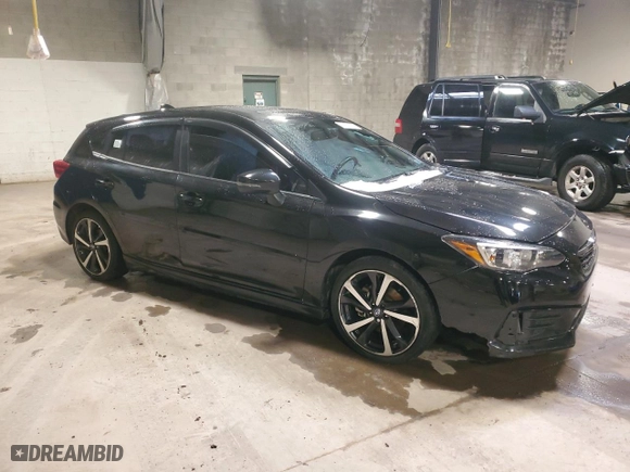 2022 Subaru Impreza Sport with VIN 4S3GTAM69N3721658, listed as a Copart auction lot 87012334 with 129,620 mi miles and Salvage Title. Bid and sale history available at carsss.com. Image 4.