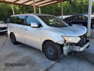 2014 Nissan Quest S with VIN JN8AE2KP5E9100520, listed as a Copart auction lot 57715345 with 281,292 mi miles and Salvage title. Bid and sale history available at DreamBid. Image 4.