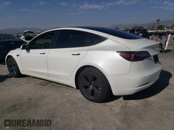 2022 Tesla Model 3 Long Range with VIN 5YJ3E1EB2NF210008, listed as a Copart auction lot 47298585 with 53,753 mi miles and Salvage Title. Bid and sale history available at carsss.com. Image 2.