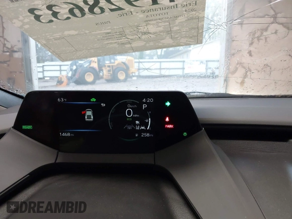 2024 Toyota Prius LE with VIN JTDACAAUXR3039886, listed as a IAAI auction lot 41928633 with 1,468 mi miles and . Bid and sale history available at DreamBid. Image 7.