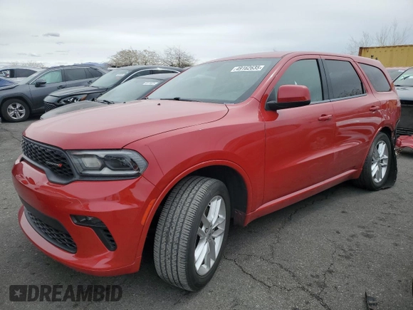 2022 Dodge Durango GT Plus with VIN 1C4RDHDG1NC102530, listed as a Copart auction lot 49162635 with 32,490 mi miles and Salvage Title. Bid and sale history available at DreamBid. Image 1.