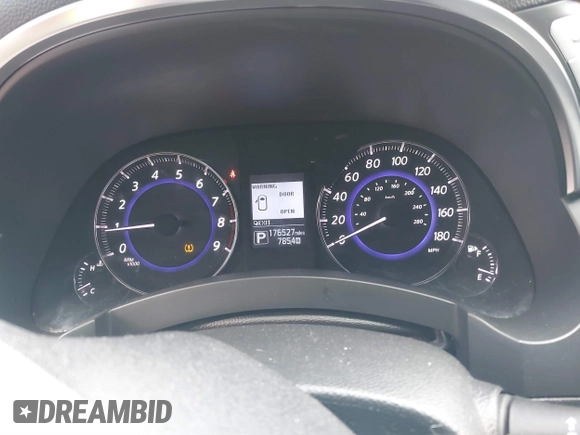 2015 Infiniti QX70 with VIN JN8CS1MWXFM480906, listed as a IAAI auction lot 41177811 with 176,527 mi miles and . Bid and sale history available at DreamBid. Image 7.