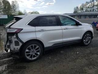 2015 Ford Edge Titanium with VIN 2FMPK4K9XFBB57470, listed as a Copart auction lot 53966505 with 82,407 mi miles and Salvage Title. Bid and sale history available at carsss.com. Image 3.