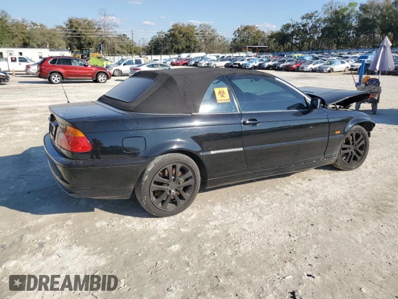 2001 BMW 3 Series 330Ci with VIN WBABS53481JU85155, listed as a Copart auction lot 44181575 with 149,606 mi miles and Salvage Title. Bid and sale history available at carsss.com. Image 3.
