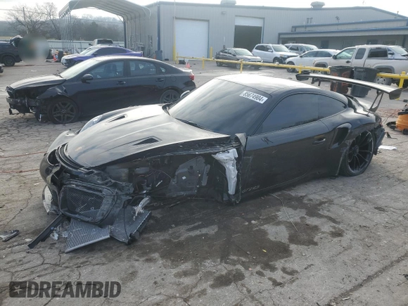 2018 Porsche 911 GT2 RS with VIN WP0AE2A96JS185773, listed as a Copart auction lot 85674904 with 5,843 mi miles and Salvage Title. Bid and sale history available at carsss.com. Image 1.