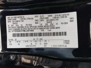 2021 Ford Ranger XL with VIN 1FTER4EH7MLD97888, listed as a IAAI auction lot 42017199 with 78,516 mi miles and . Bid and sale history available at DreamBid. Image 9.