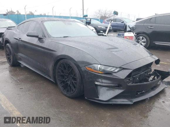 2023 Ford Mustang EcoBoost with VIN 1FA6P8TH8P5111792, listed as a IAAI auction lot 41565345 with 42,906 mi miles. Bid and sale history available at carsss.com. Image 1.