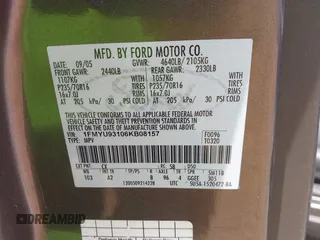 2006 Ford Escape XLT с VIN 1FMYU93106KB08157, выставлен на аукционе IAAI как лот 42471588 с пробегом Не указан миль и . История ставок и продаж доступна на DreamBid. Изображение 9.