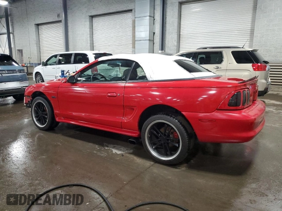 1996 Ford Mustang GT with VIN 1FALP45X8TF172161, listed as a Copart auction lot 60905325 with 91,517 mi miles and Salvage title. Bid and sale history available at DreamBid. Image 2.