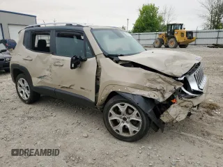 2016 Jeep Renegade Limited with VIN ZACCJBDT4GPC71366, listed as a Copart auction lot 58951425 with 86,485 mi miles and Non repairable. Bid and sale history available at DreamBid. Image 4.
