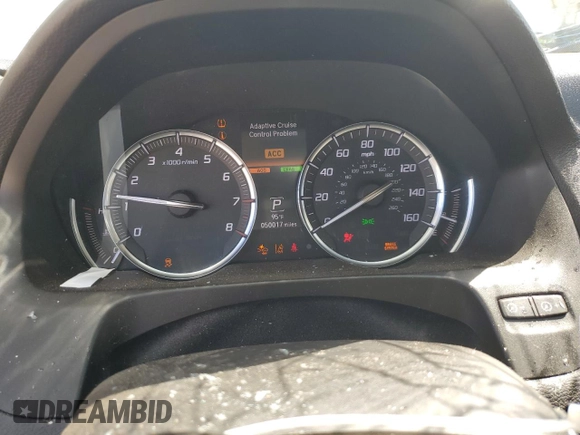 2020 Acura TLX with VIN 19UUB1F34LA016057, listed as a Copart auction lot 56383755 with 50,017 mi miles and Salvage title. Bid and sale history available at DreamBid. Image 9.