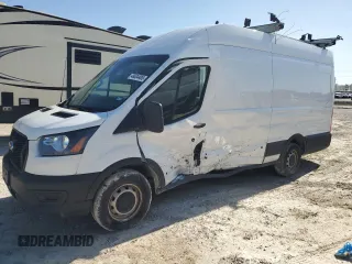 2023 Ford Transit Cargo with VIN 1FTBR3X88PKA74339, listed as a Copart auction lot 48634405 with 103,840 mi miles and Salvage Title. Bid and sale history available at DreamBid. Image 1.