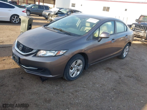 2013 Honda Civic Sdn LX with VIN 2HGFB2F52DH596895, listed as a IAAI auction lot 41923953 with 120,007 mi miles. Bid and sale history available at carsss.com. Image 19.