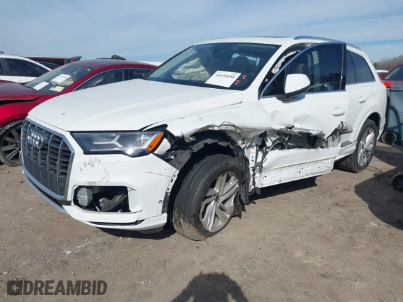2021 Audi Q7 Premium with VIN WA1AJAF7XMD037237, listed as a IAAI auction lot 41654858 with 42,804 mi miles. Bid and sale history available at carsss.com. Image 21.