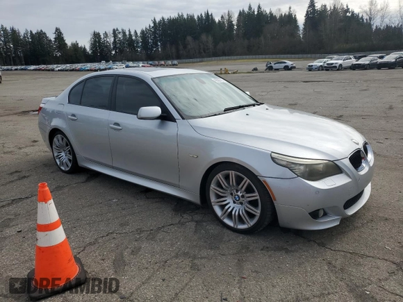 2008 BMW 5 Series 550i with VIN WBANW53558CT52250, listed as a Copart auction lot 48826795 with 166,074 mi miles and Clean Title. Bid and sale history available at carsss.com. Image 4.