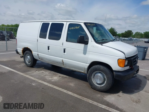 2007 Ford Econoline Cargo Commercial with VIN 1FTNE24L57DA53187, listed as a IAAI auction lot 42302365 with Not provided miles and . Bid and sale history available at DreamBid. Image 1.