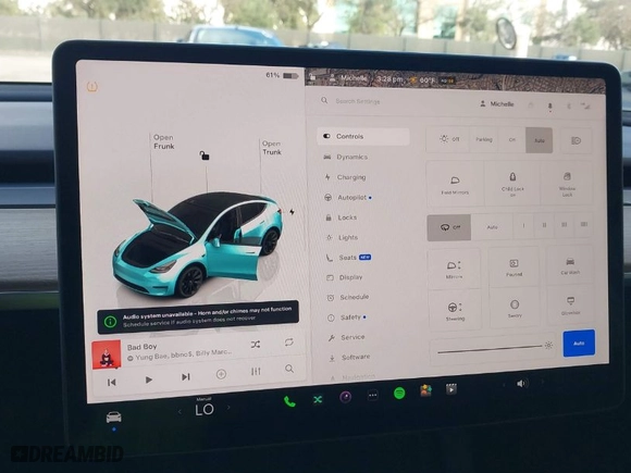 2023 Tesla Model Y Long Range with VIN 7SAYGAEE0PF787216, listed as a IAAI auction lot 41589954 with 17,985 mi miles. Bid and sale history available at carsss.com. Image 19.