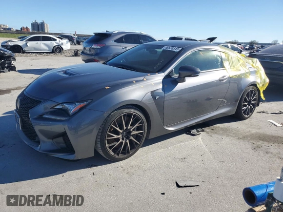 2015 Lexus RC F F z VIN JTHHP5BC0F5004370, wystawiony jako Copart lot #46636345 z przebiegiem 57 055 mil mil oraz Szkoda całkowita • Salvage title. Historia ofert i sprzedaży dostępna na DreamBid. Obrazek 1.