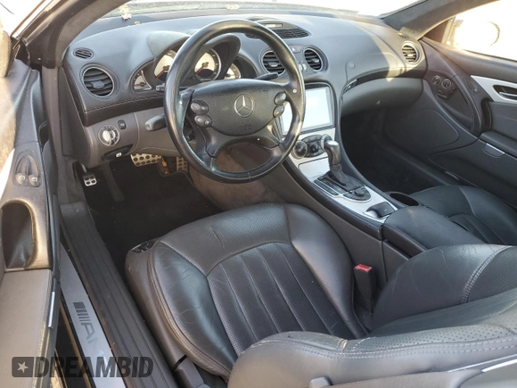 2005 Mercedes-Benz SL 55 AMG with VIN WDBSK74FX5F087211, listed as a Copart auction lot 79300514 with Not provided miles and Salvage title. Bid and sale history available at DreamBid. Image 8.