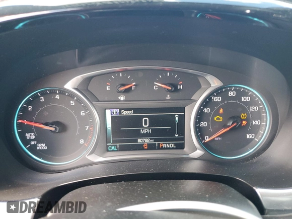 2019 Chevrolet Traverse LT Cloth with VIN 1GNERGKW0KJ262532, listed as a Copart auction lot 48403365 with 80,792 mi miles and Salvage Title. Bid and sale history available at carsss.com. Image 9.