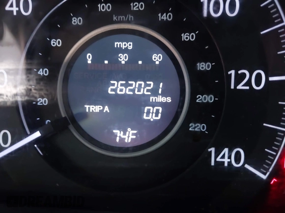 2013 Honda CR-V LX with VIN 5J6RM3H31DL025726, listed as a IAAI auction lot 40658785 with 262,021 mi miles. Bid and sale history available at carsss.com. Image 15.