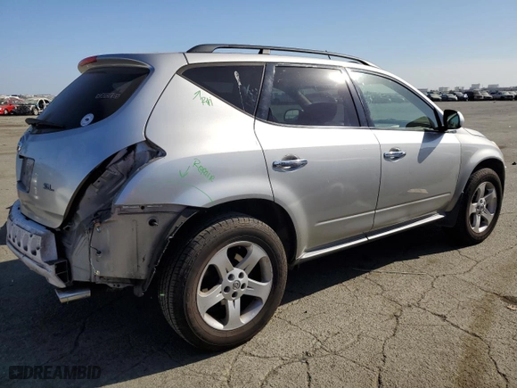2005 Nissan Murano SL with VIN JN8AZ08T35W325047, listed as a Copart auction lot 69662484 with 132,492 mi miles and Salvage Title. Bid and sale history available at carsss.com. Image 3.