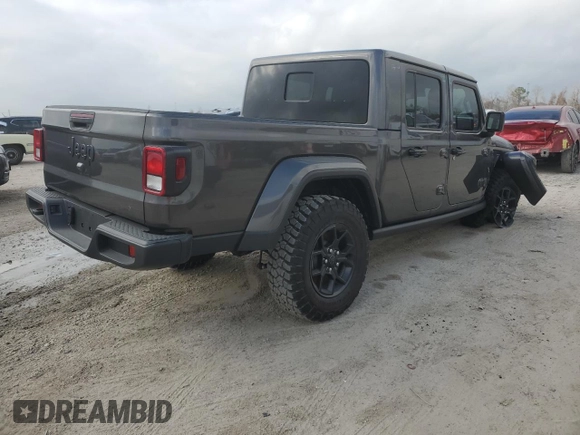 2024 Jeep Gladiator Sport S with VIN 1C6HJTAG8RL128891, listed as a Copart auction lot 44198995 with 1,189 mi miles and Salvage title. Bid and sale history available at DreamBid. Image 3.