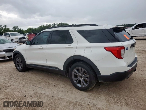 2023 Ford Explorer XLT with VIN 1FMSK7DH9PGA46662, listed as a Copart auction lot 59389215 with 27,382 mi miles and Salvage title. Bid and sale history available at DreamBid. Image 2.