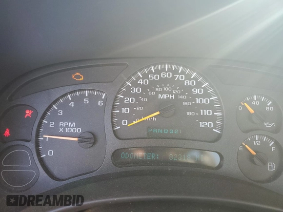 2005 Chevrolet Silverado 1500 with VIN 1GCEC14X55Z297912, listed as a Copart auction lot 52503005 with 82,318 mi miles and Salvage Title. Bid and sale history available at DreamBid. Image 9.