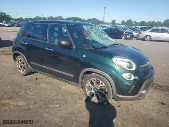 2014 FIAT 500L Trekking with VIN ZFBCFADH5EZ017576, listed as a Copart auction lot 56563184 with 107,323 mi miles and Clean Title. Bid and sale history available at carsss.com. Image 4.