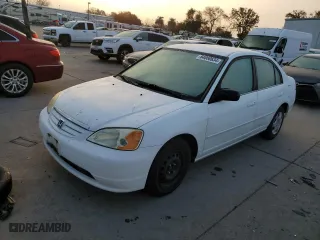 2002 Honda Civic LX with VIN 2HGES16662H554905, listed as a Copart auction lot 84060634 with 181,341 mi miles and Salvage Title. Bid and sale history available at carsss.com. Image 1.