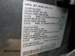 2018 Audi Q7 z VIN WA1MAAF71JD049558, wystawiony jako Copart lot #69534294 z przebiegiem 42 570 mil mil oraz Szkoda całkowita • Salvage title. Historia ofert i sprzedaży dostępna na DreamBid. Obrazek 14.
