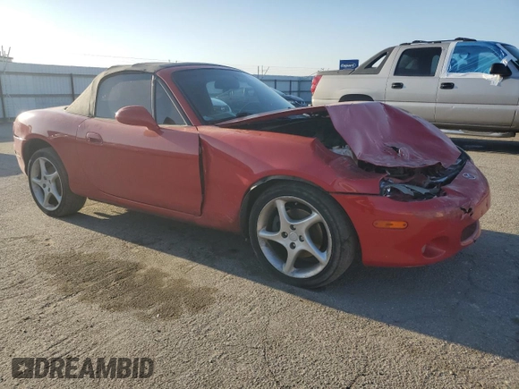 2001 Mazda MX-5 Miata with VIN JM1NB353X10203032, listed as a Copart auction lot 52594545 with 46,489 mi miles and Clean Title. Bid and sale history available at DreamBid. Image 4.