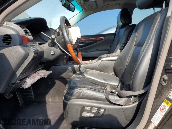 2007 Lexus LS 460 z VIN JTHBL46F275013508, wystawiony jako Copart lot #65202405 z przebiegiem Nie podano mil oraz Szkoda całkowita • Salvage title. Historia ofert i sprzedaży dostępna na DreamBid. Obrazek 7.