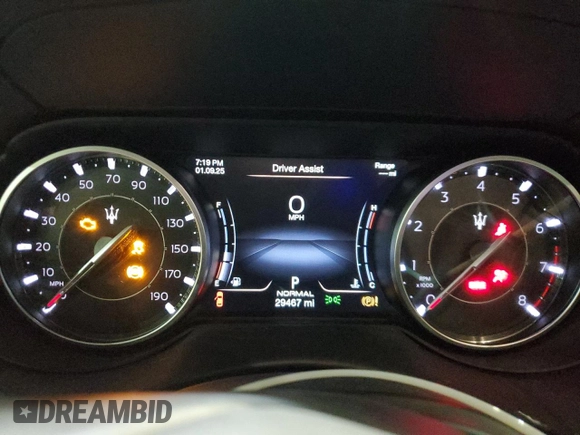 2021 Maserati Levante z VIN ZN661XUA5MX370925, wystawiony jako Copart lot #43057965 z przebiegiem 29 467 mil mil oraz Szkoda całkowita • Salvage title. Historia ofert i sprzedaży dostępna na DreamBid. Obrazek 9.