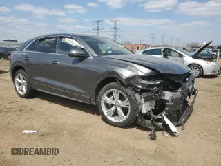 2019 Audi Q8 Premium Plus with VIN WA1BVAF14KD009032, listed as a Copart auction lot 52612715 with Not provided miles and Salvage title. Bid and sale history available at DreamBid. Image 4.