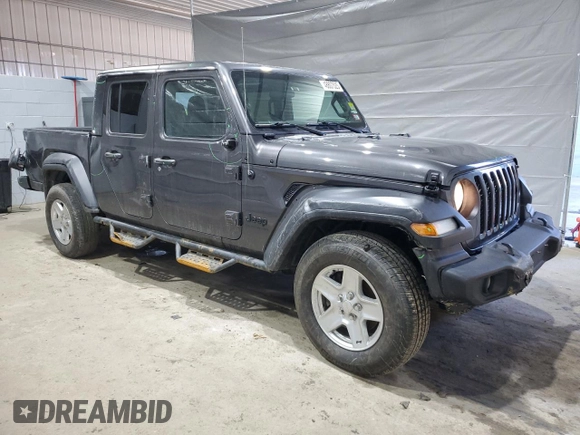 2020 Jeep Gladiator Sport S with VIN 1C6HJTAG3LL161496, listed as a Copart auction lot 48807525 with 88,429 mi miles and Salvage title. Bid and sale history available at DreamBid. Image 4.