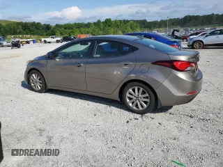 2015 Hyundai Elantra SE with VIN 5NPDH4AE2FH592573, listed as a Copart auction lot 59092025 with 62,870 mi miles and Salvage title. Bid and sale history available at DreamBid. Image 2.