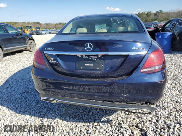 2021 Mercedes-Benz C 300 with VIN W1KWF8EB4MR606541, listed as a Copart auction lot 83422864 with 40,409 mi miles and Salvage Title. Bid and sale history available at carsss.com. Image 6.