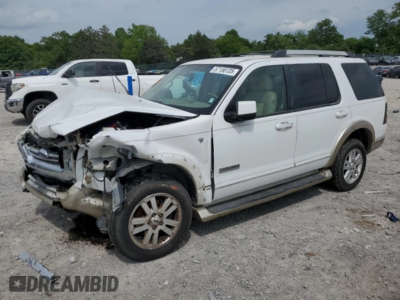 2007 Ford Explorer Eddie Bauer with VIN 1FMEU648X7UA78846, listed as a Copart auction lot 57156135 with 194,353 mi miles and Salvage title. Bid and sale history available at DreamBid. Image 1.