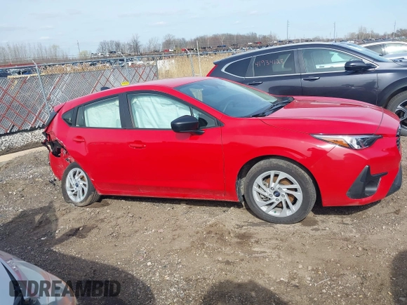 2024 Subaru Impreza with VIN JF1GUABC4R8879894, listed as a IAAI auction lot 41933734 with 6,690 mi miles and . Bid and sale history available at DreamBid. Image 13.