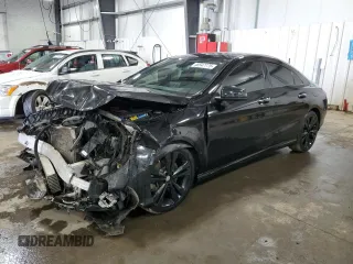 2018 Mercedes-Benz CLA with VIN WDDSJ4GB2JN675086, listed as a Copart auction lot 48547775 with 49,912 mi miles and Salvage Title. Bid and sale history available at carsss.com. Image 1.