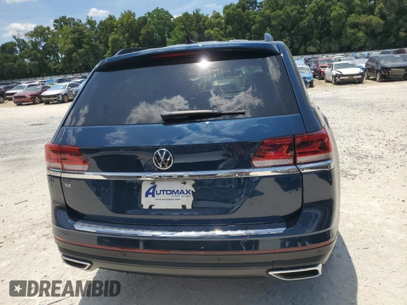 2022 Volkswagen Atlas SE with VIN 1V2WP2CAXNC508048, listed as a Copart auction lot 63107444 with 23,844 mi miles and Salvage title. Bid and sale history available at DreamBid. Image 6.