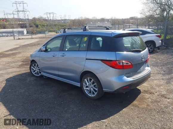 2012 Mazda 5 Grand Touring with VIN JM1CW2DL6C0138979, listed as a IAAI auction lot 41936188 with 57,963 mi miles and . Bid and sale history available at carsss.com. Image 3.