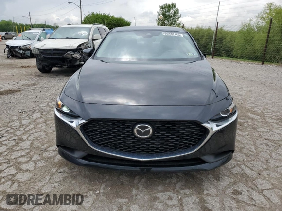 2021 Mazda 3 S with VIN JM1BPAAL2M1335330, listed as a Copart auction lot 56838145 with 33,225 mi miles and Salvage title. Bid and sale history available at DreamBid. Image 5.