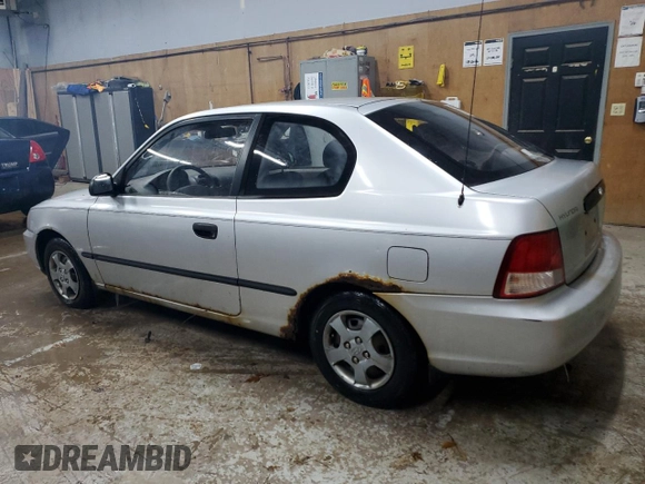 2002 Hyundai Accent with VIN KMHCF35G82U192732, listed as a Copart auction lot 85187074 with 224,194 mi miles and Clean title. Bid and sale history available at DreamBid. Image 2.