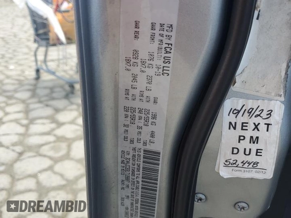 2020 Jeep Compass Limited with VIN 3C4NJCCB3LT128807, listed as a Copart auction lot 56673705 with 94,903 mi miles and Salvage title. Bid and sale history available at DreamBid. Image 13.